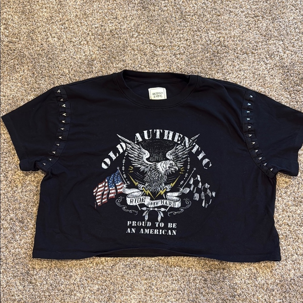 Modish Rebel Patriotic crop top